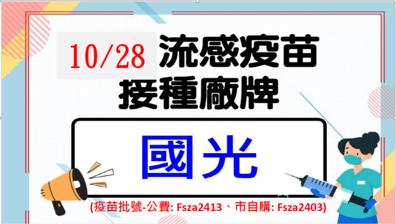 113/10/28 全校流感暨新冠疫苗注射注意事項及廠牌公告