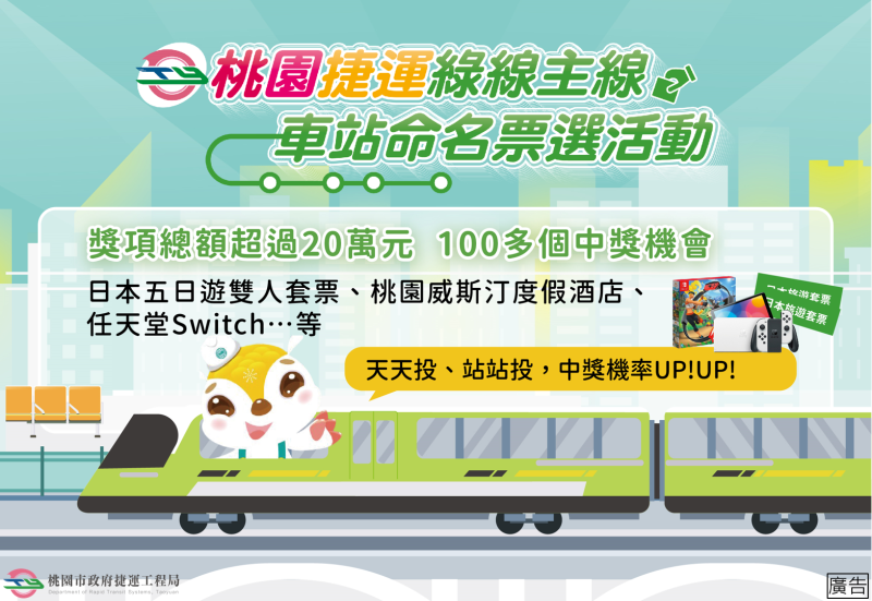 桃園捷運綠線主線車站命名票選活動